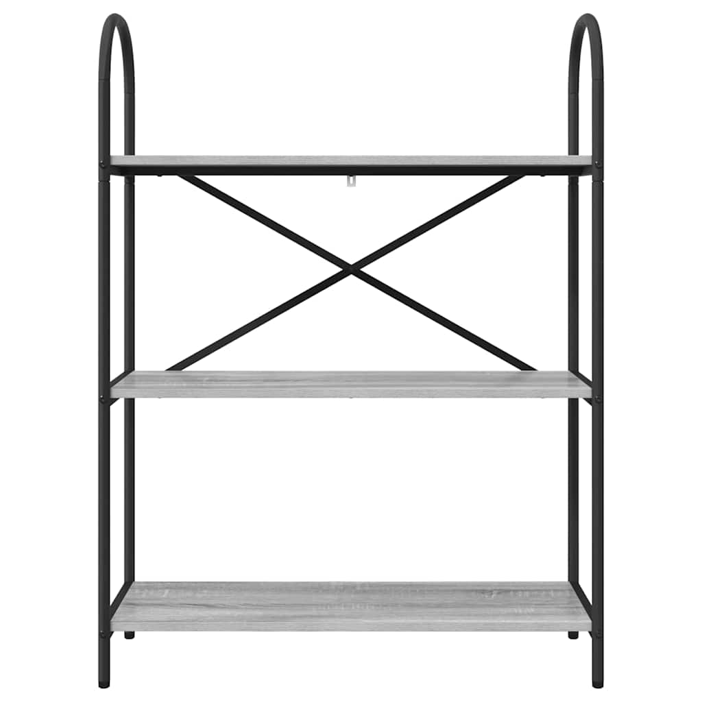 vidaXL Półka na książki Szary Sonoma 80 x 30 x 109 cm