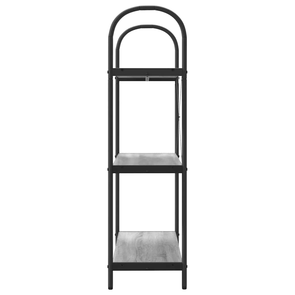 vidaXL Półka na książki Szary Sonoma 80 x 30 x 109 cm