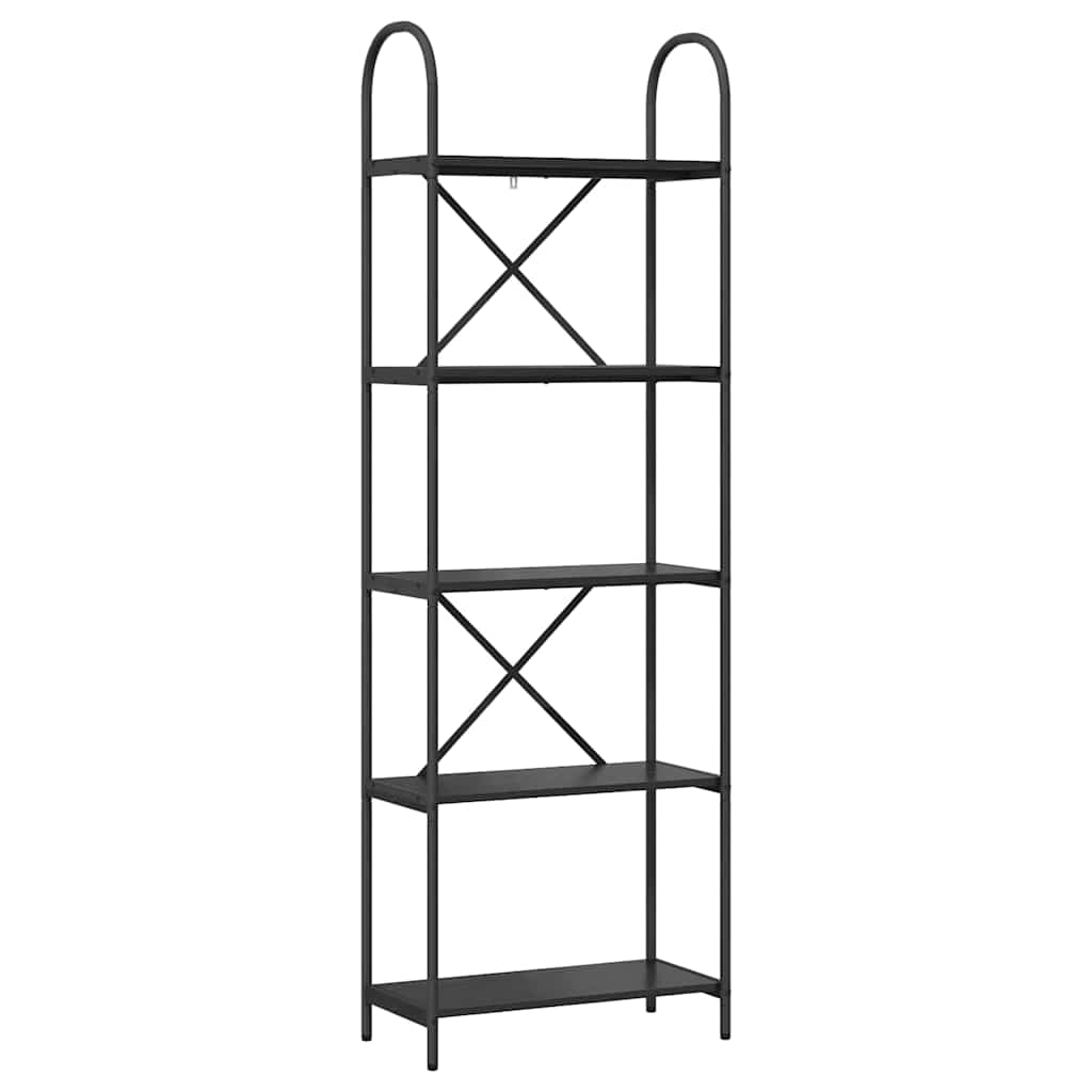 vidaXL Półka na książki Czarny Dąb 60 x 30 x 183 cm