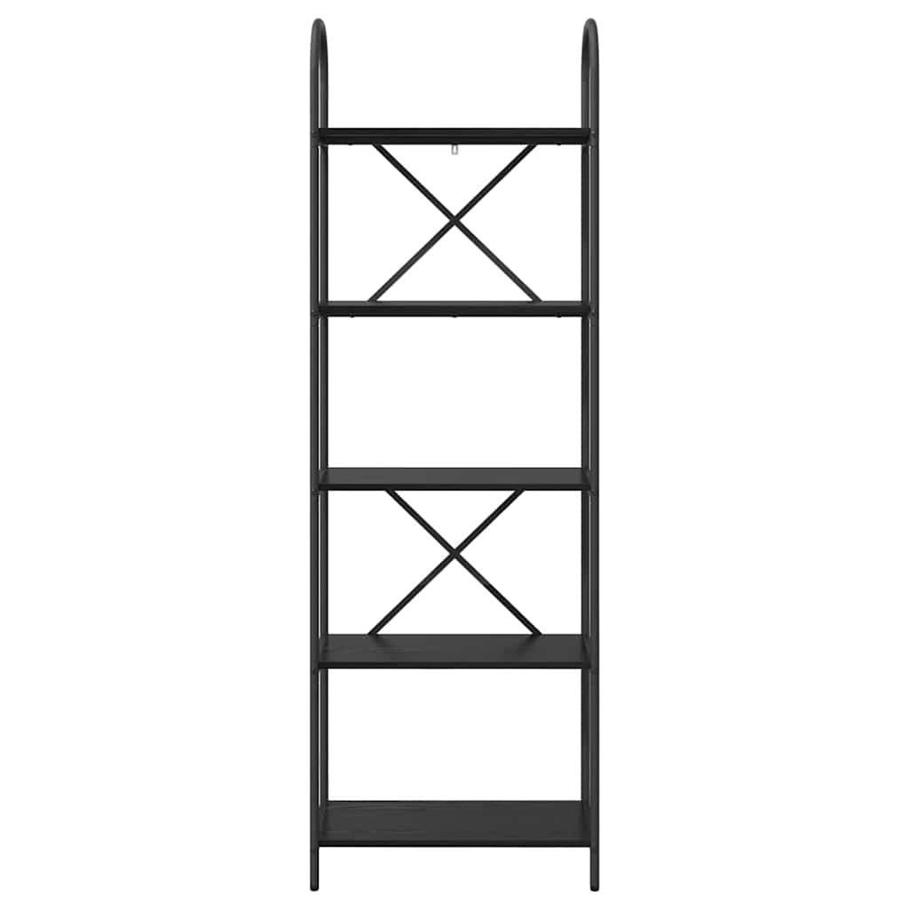 vidaXL Półka na książki Czarny Dąb 60 x 30 x 183 cm