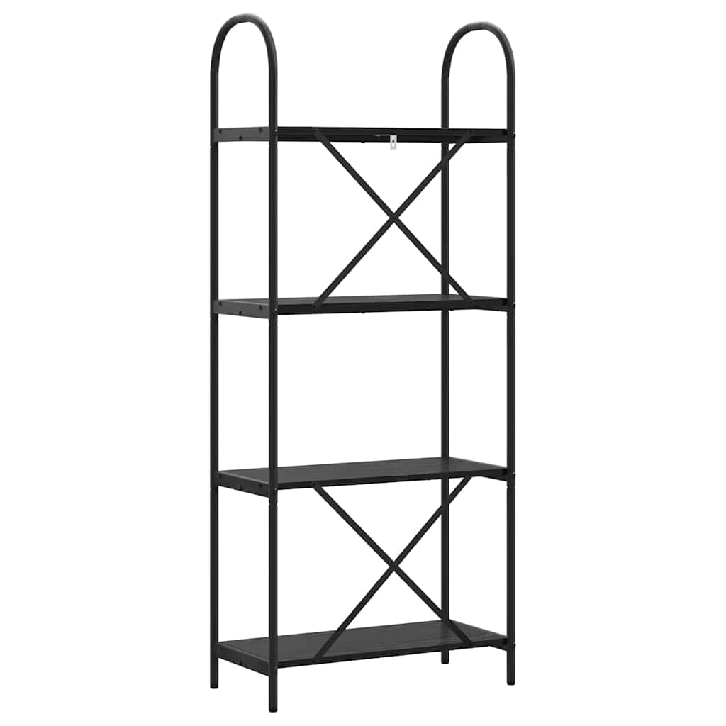 vidaXL Półka na książki Czarny Dąb 60 x 30 x 146 cm