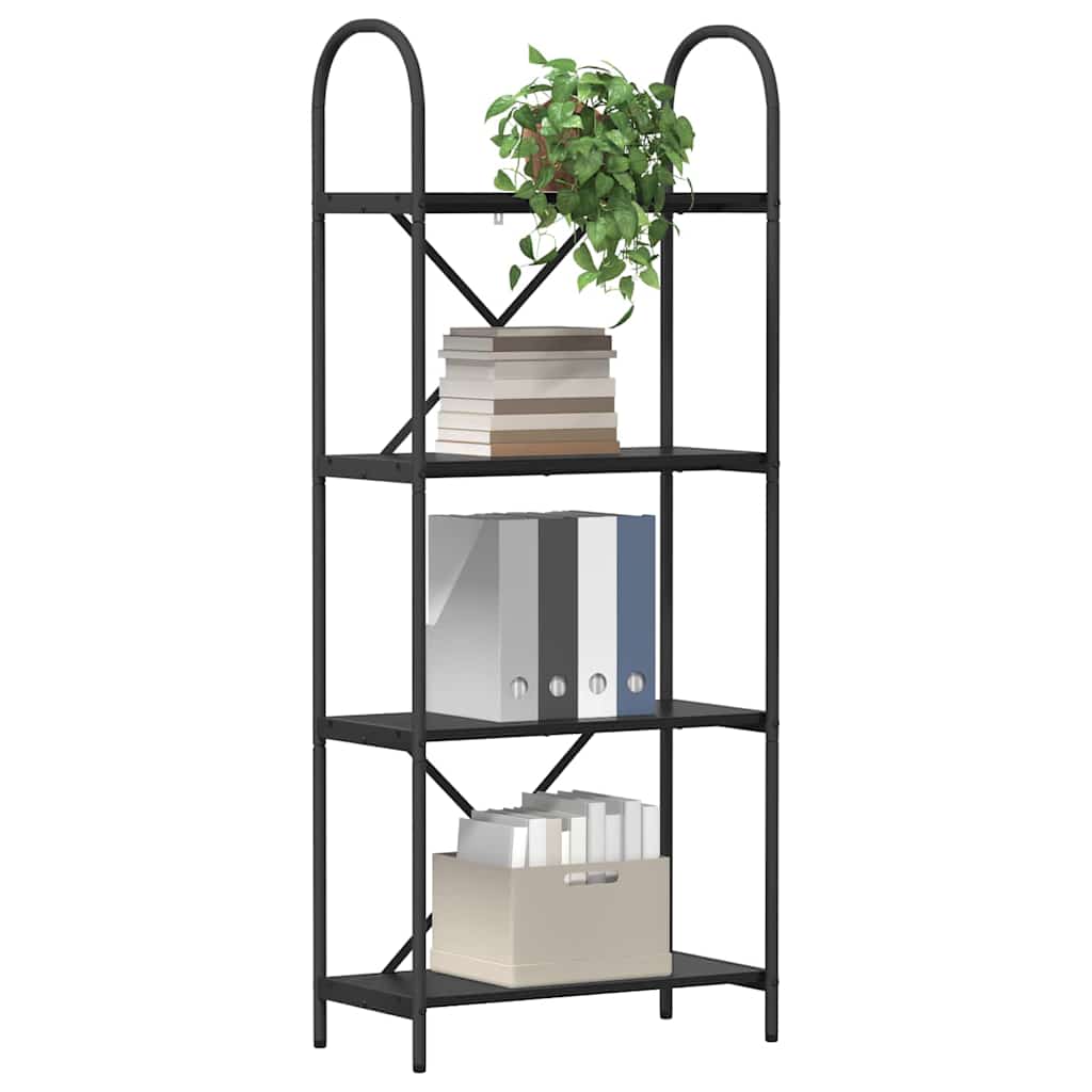 vidaXL Półka na książki Czarny Dąb 60 x 30 x 146 cm