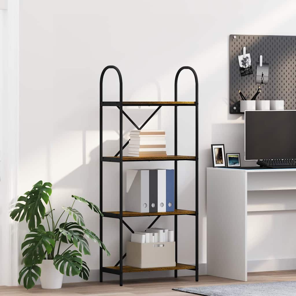 vidaXL Półka na książki Dąb wędzony 60 x 30 x 146 cm