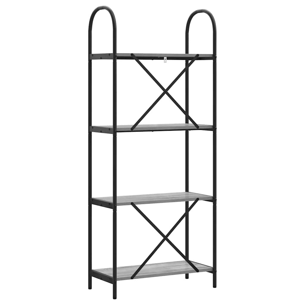 vidaXL Półka na książki Szary Sonoma 60 x 30 x 146 cm