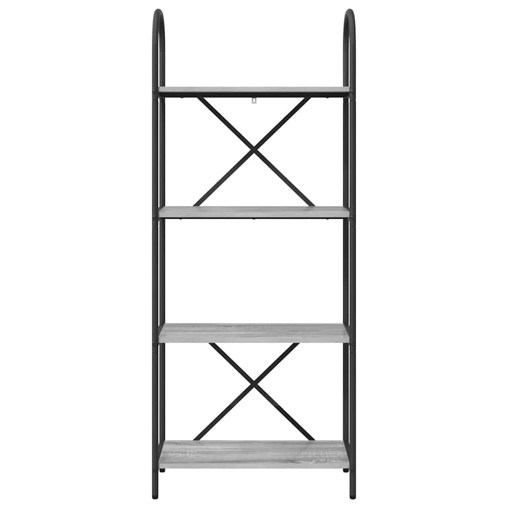 vidaXL Półka na książki Szary Sonoma 60 x 30 x 146 cm