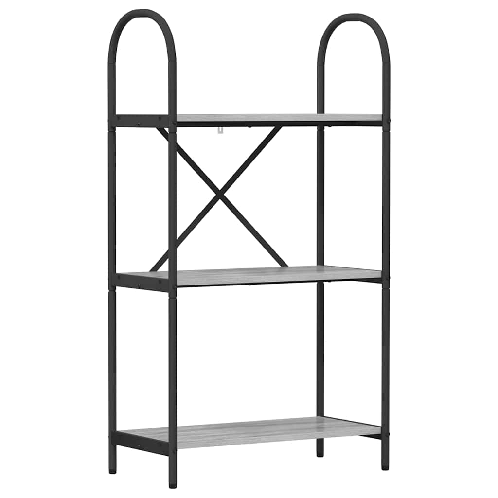 vidaXL Półka na książki Szary Sonoma 60 x 30 x 109 cm