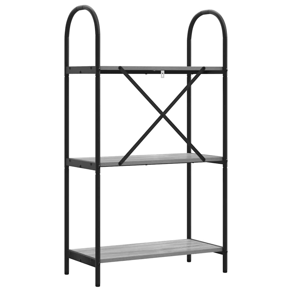 vidaXL Półka na książki Szary Sonoma 60 x 30 x 109 cm