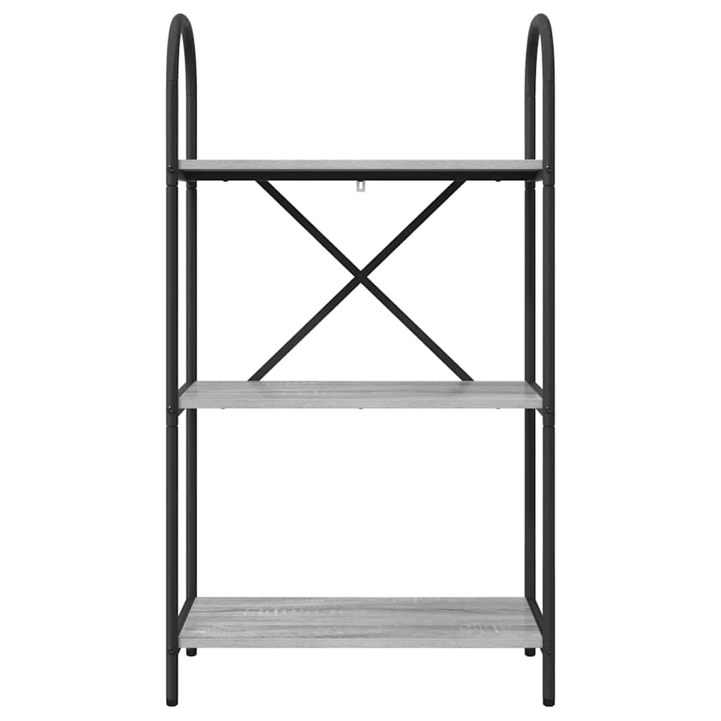 vidaXL Półka na książki Szary Sonoma 60 x 30 x 109 cm