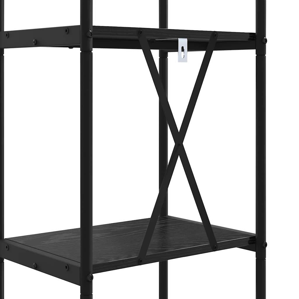 vidaXL Półka na książki Czarny Dąb 40 x 30 x 183 cm