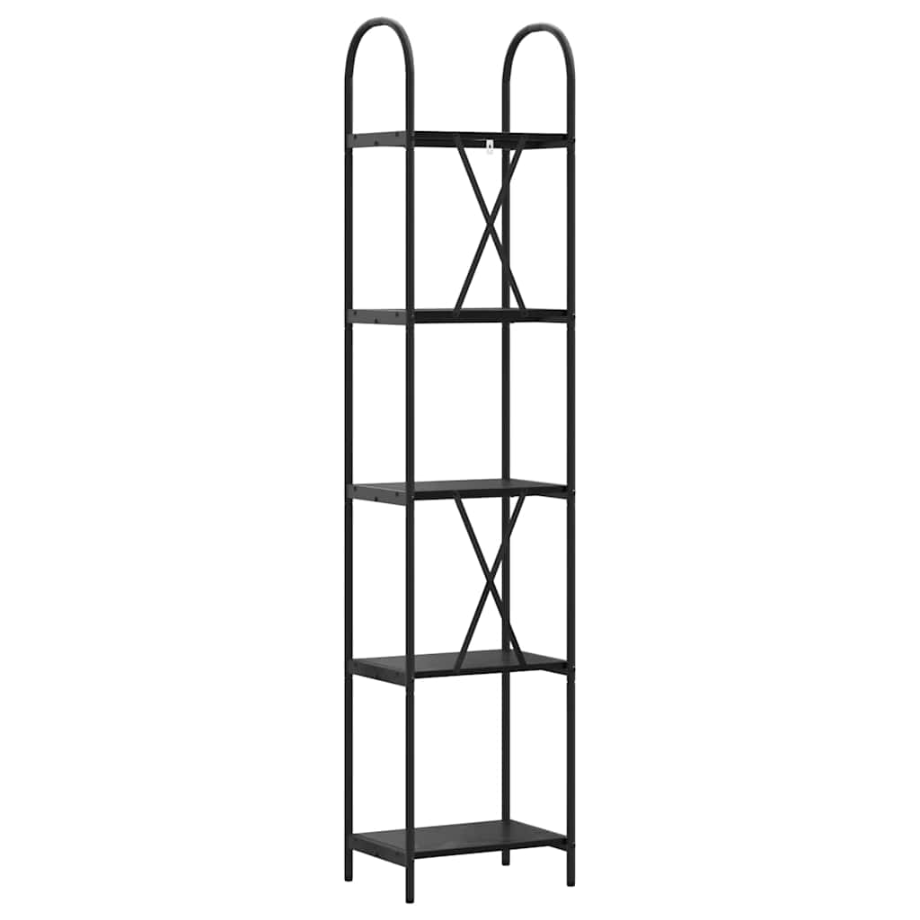 vidaXL Półka na książki Czarny Dąb 40 x 30 x 183 cm