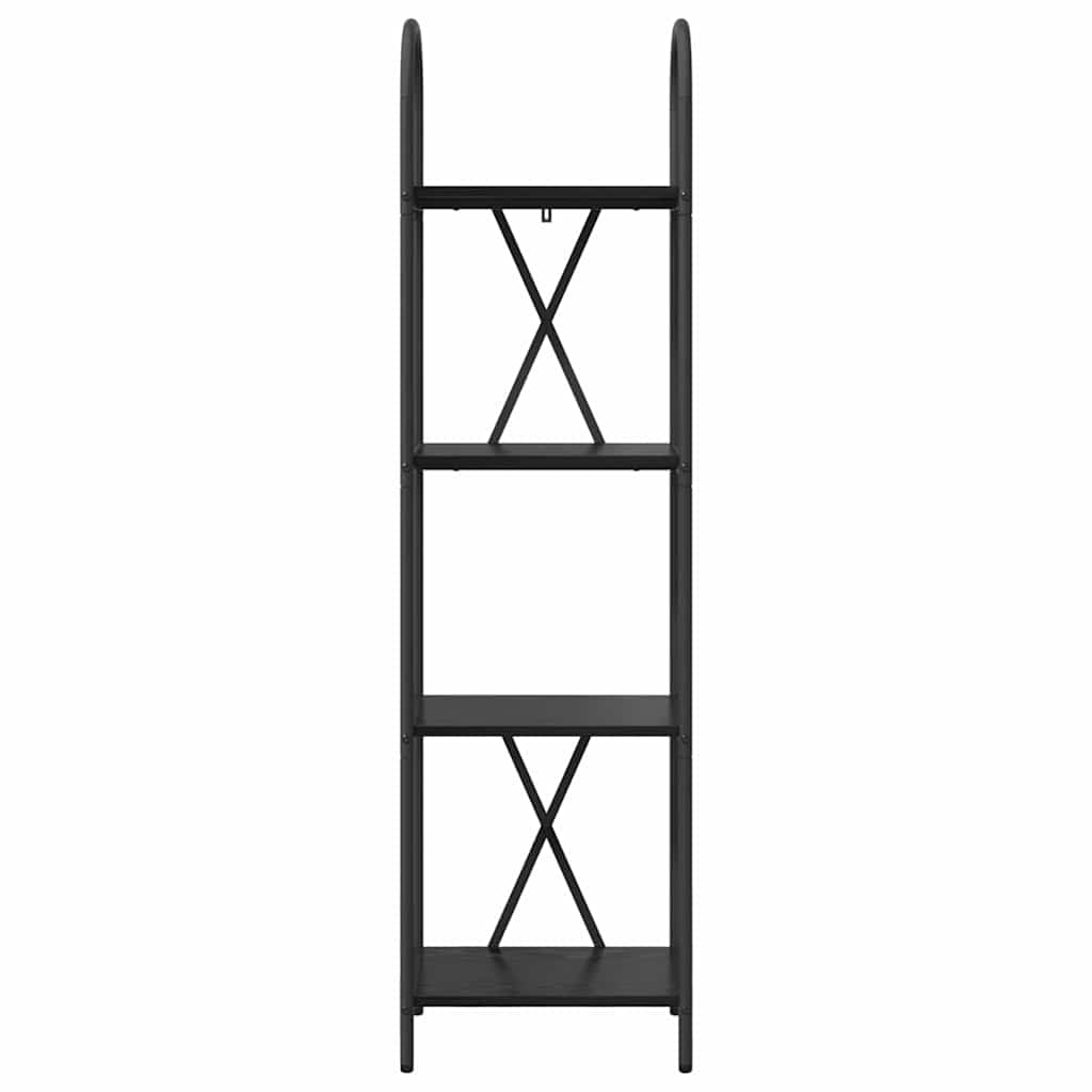 vidaXL Półka na książki Czarny Dąb 40 x 30 x 146 cm