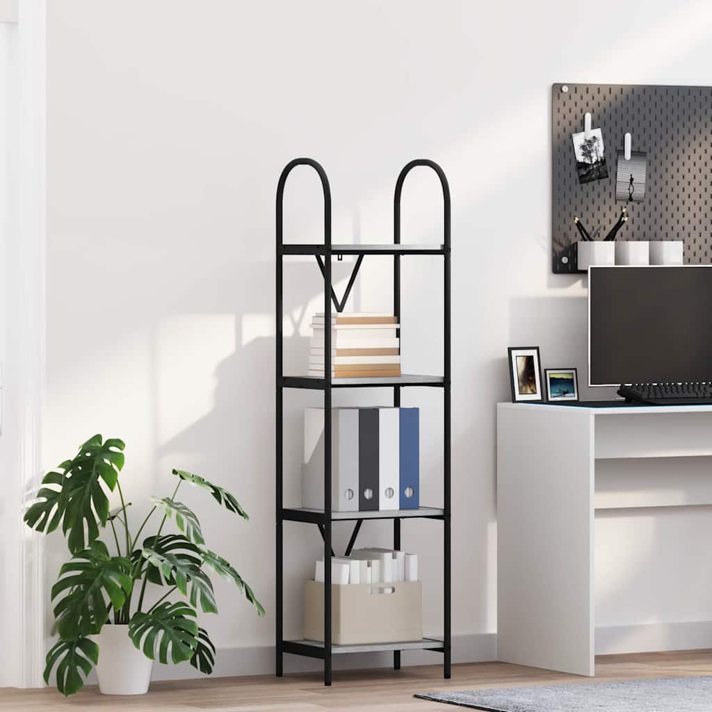 vidaXL Półka na książki Szary Sonoma 40 x 30 x 146 cm