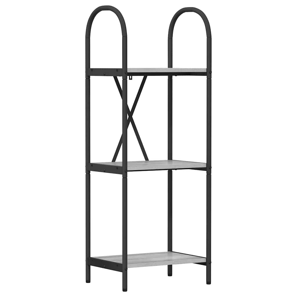 vidaXL Półka na książki Szary Sonoma 40 x 30 x 109 cm