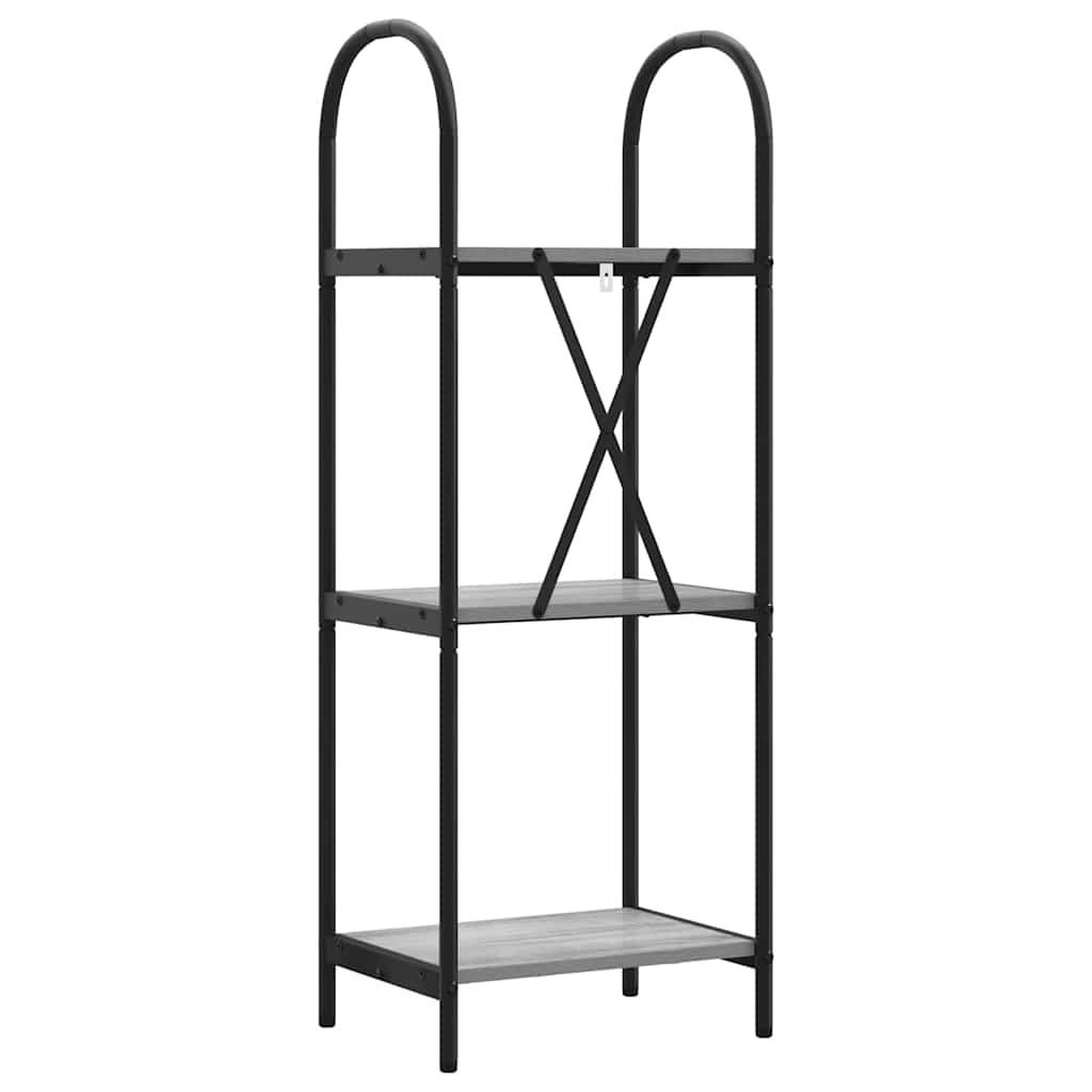 vidaXL Półka na książki Szary Sonoma 40 x 30 x 109 cm