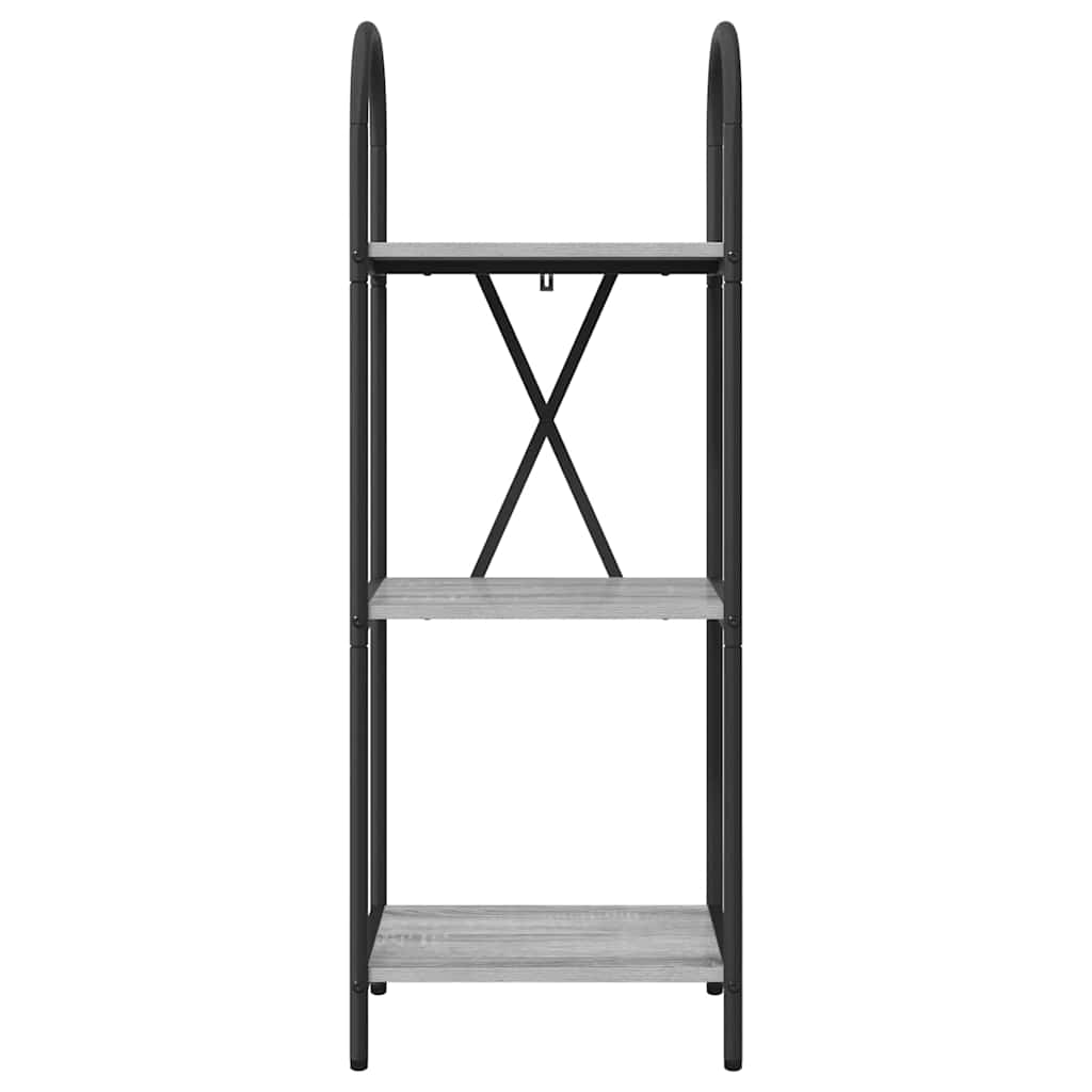 vidaXL Półka na książki Szary Sonoma 40 x 30 x 109 cm