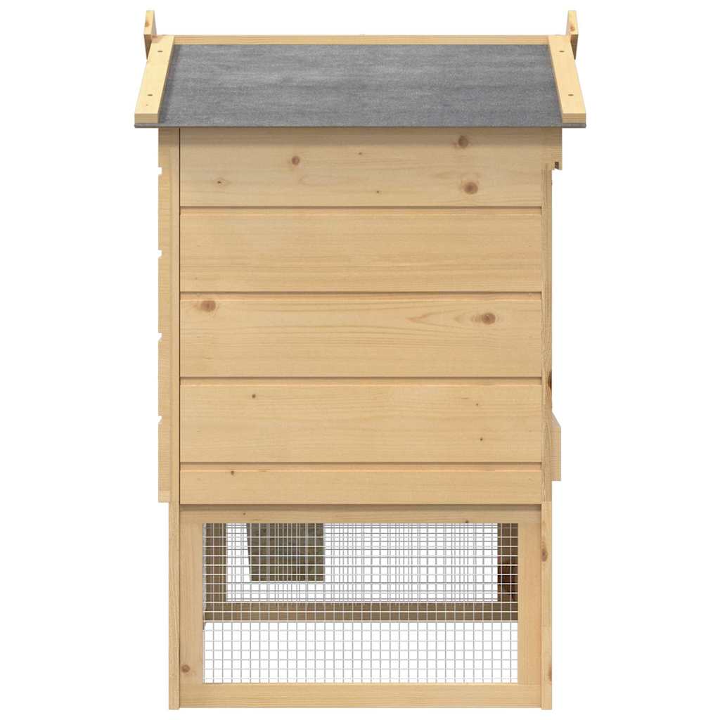 vidaXL Kurnik Brązowy 75 x 60 x 89 cm Lite drewno sosnowe
