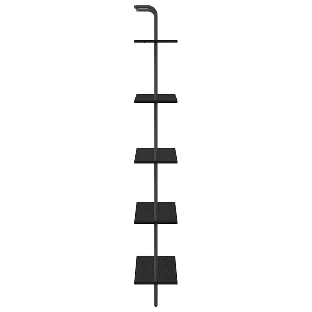 vidaXL Półka na książki Czarny Dąb 60 x 24 x 168 cm