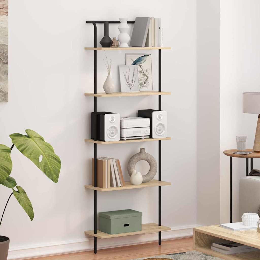 vidaXL Półka na książki 5 poziomy 60 x 24 x 168 cm Drewno inżynieryjne