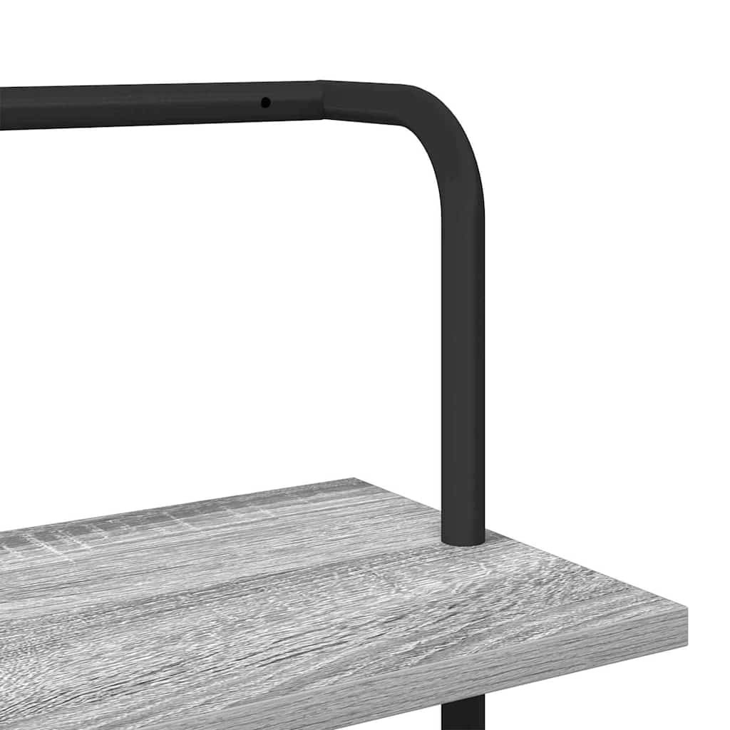 vidaXL Półka na książki Szary Sonoma 60 x 24 x 168 cm