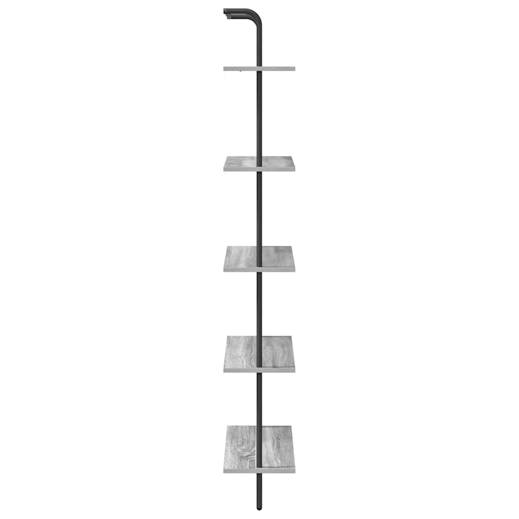 vidaXL Półka na książki Szary Sonoma 60 x 24 x 168 cm
