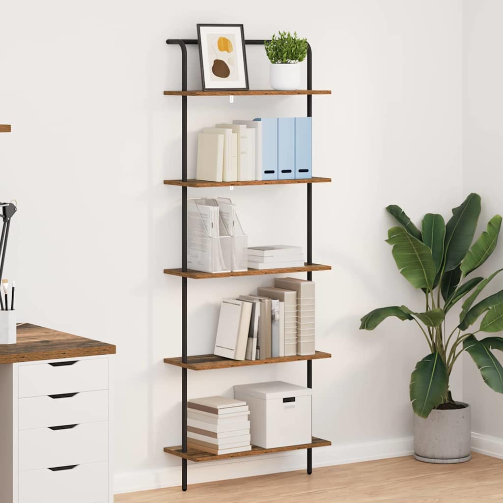 vidaXL Półka na książki 5 poziomy 60 x 24 x 168 cm Drewno inżynieryjne