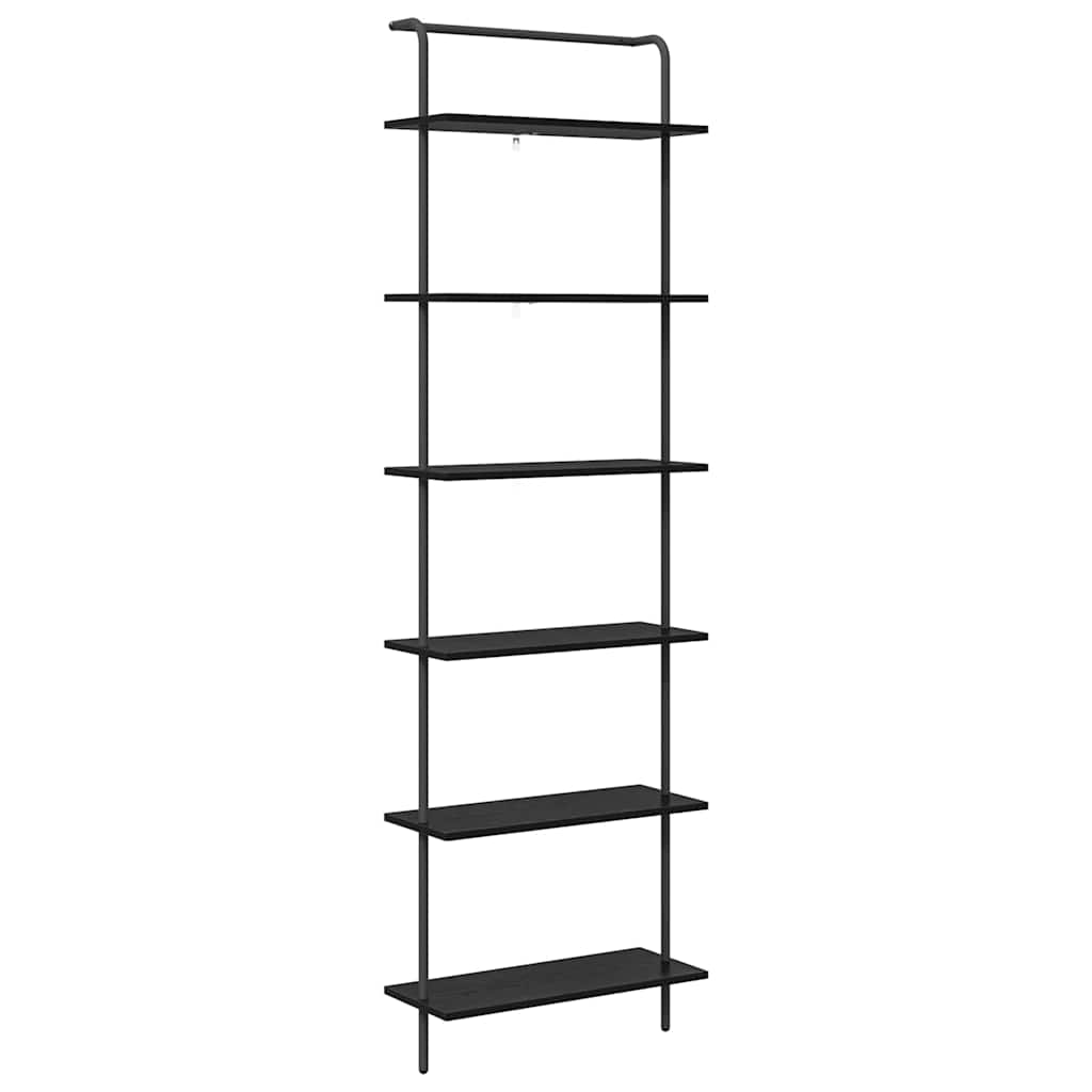 vidaXL Półka na książki Czarny Dąb 60 x 24 x 203 cm