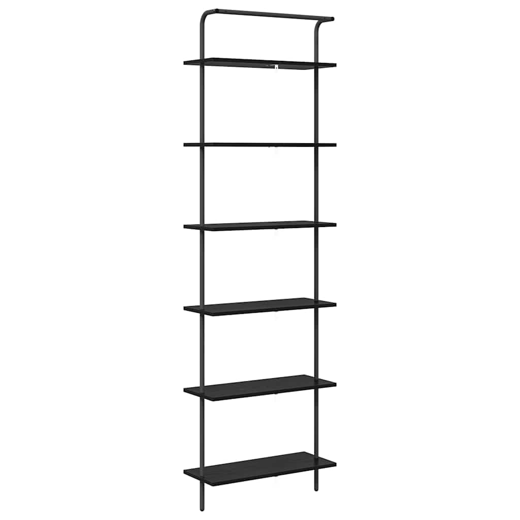 vidaXL Półka na książki Czarny Dąb 60 x 24 x 203 cm