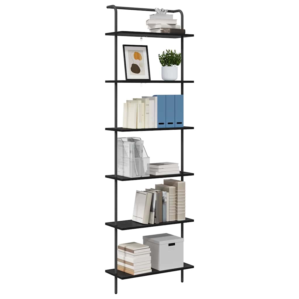 vidaXL Półka na książki Czarny Dąb 60 x 24 x 203 cm