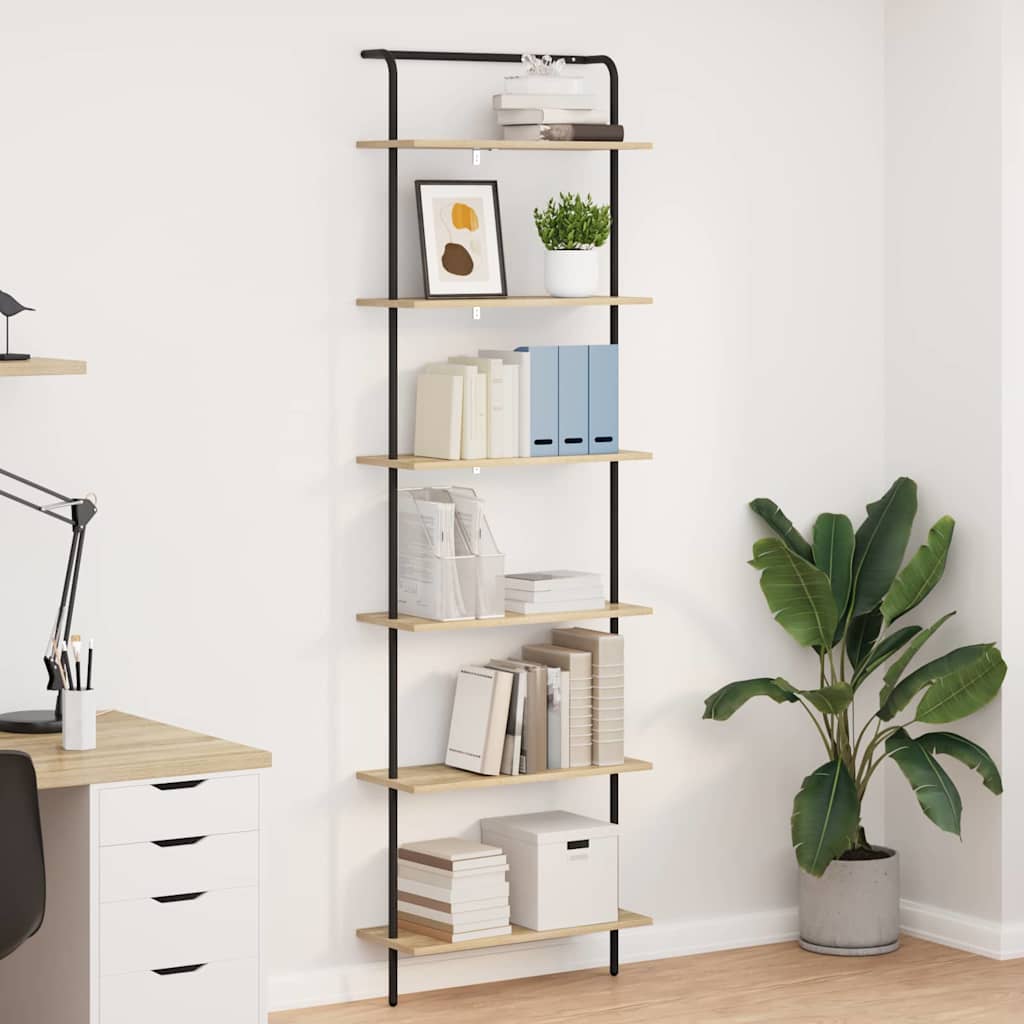 vidaXL Półka na książki 6 poziomy 60 x 24 x 203 cm Drewno inżynieryjne
