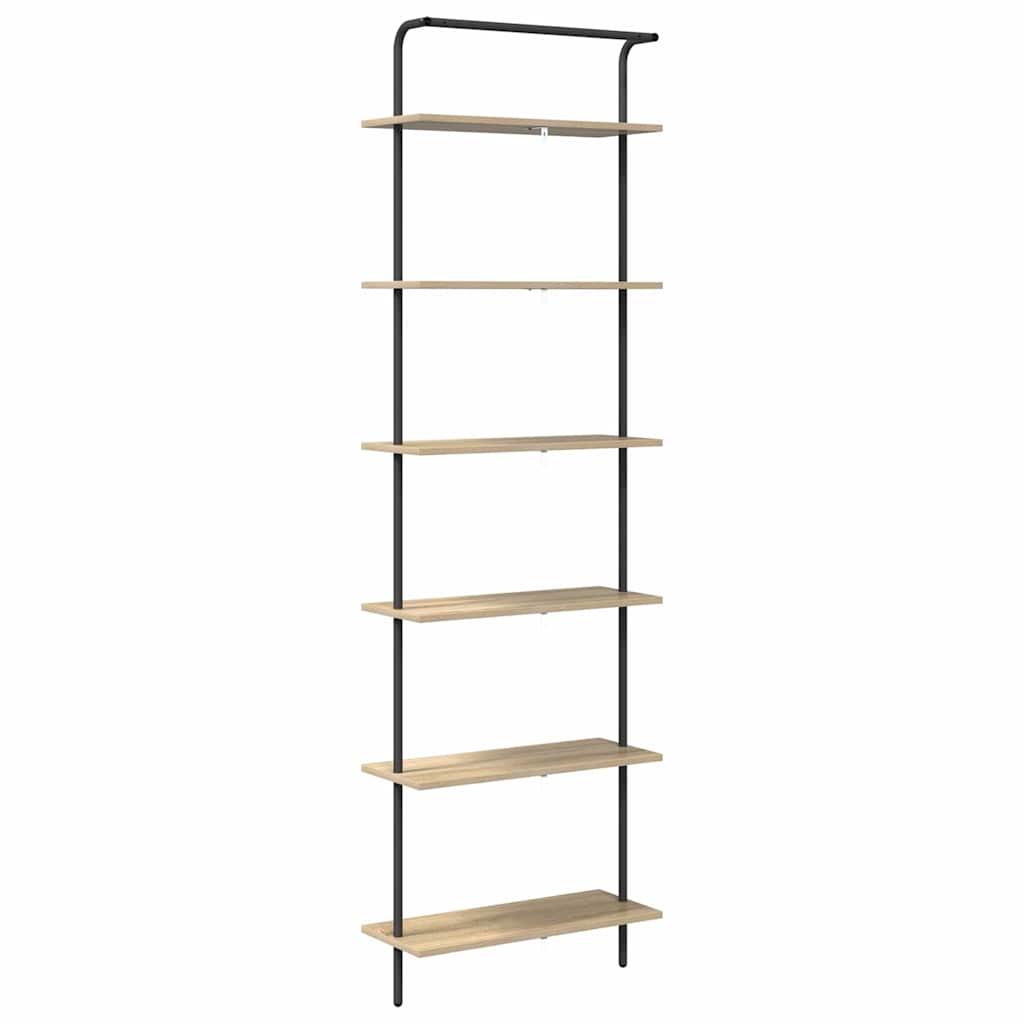 vidaXL Półka na książki 6 poziomy 60 x 24 x 203 cm Drewno inżynieryjne