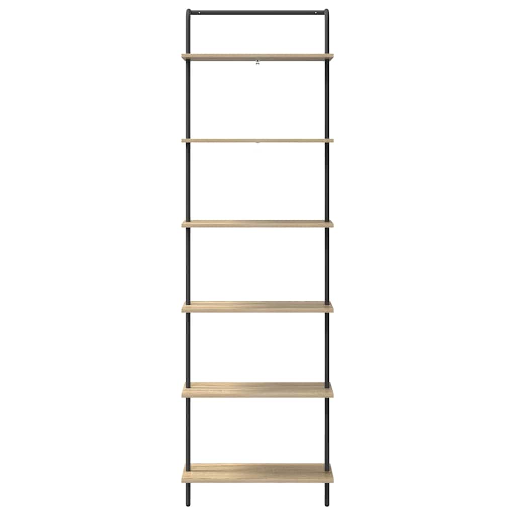 vidaXL Półka na książki 6 poziomy 60 x 24 x 203 cm Drewno inżynieryjne