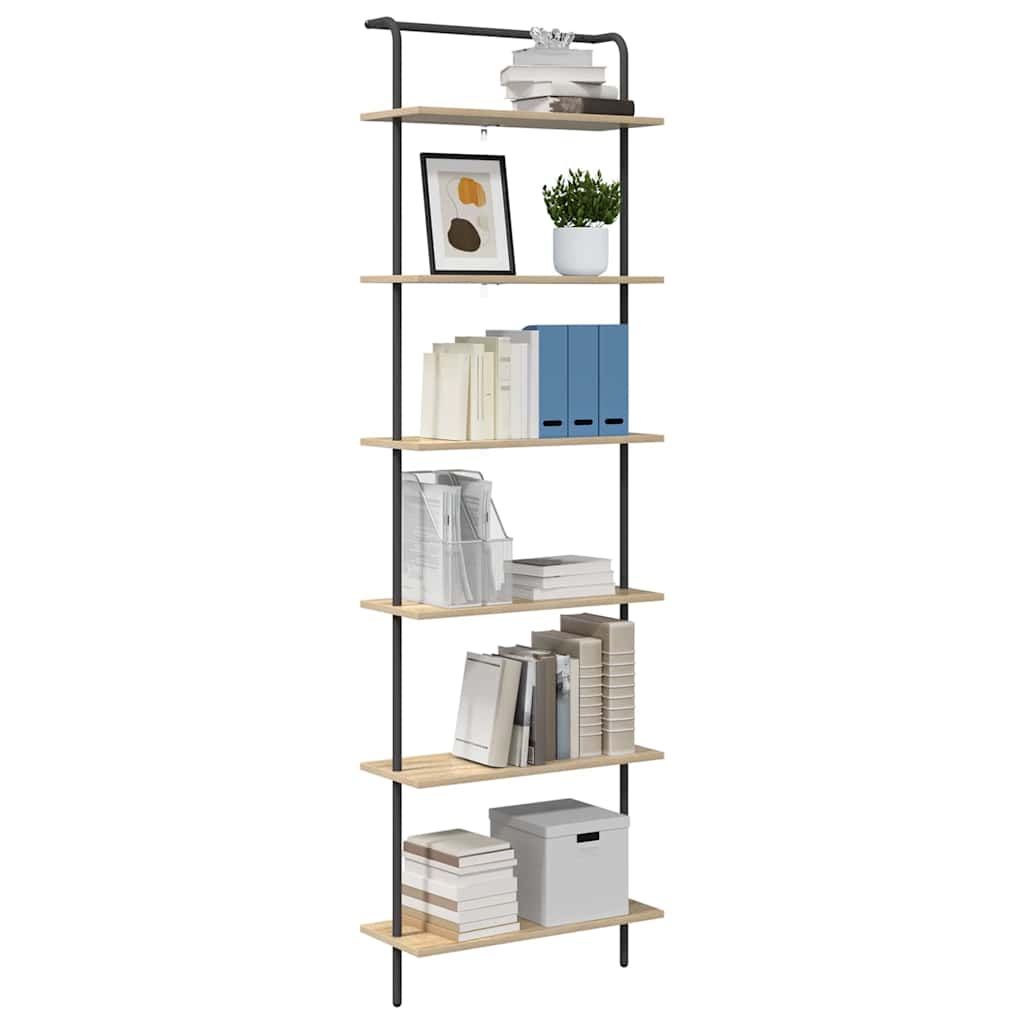 vidaXL Półka na książki 6 poziomy 60 x 24 x 203 cm Drewno inżynieryjne