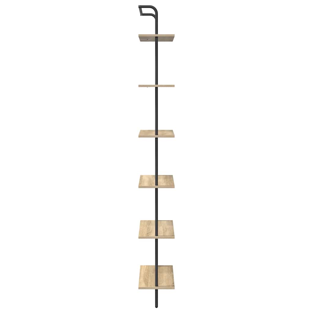 vidaXL Półka na książki 6 poziomy 60 x 24 x 203 cm Drewno inżynieryjne