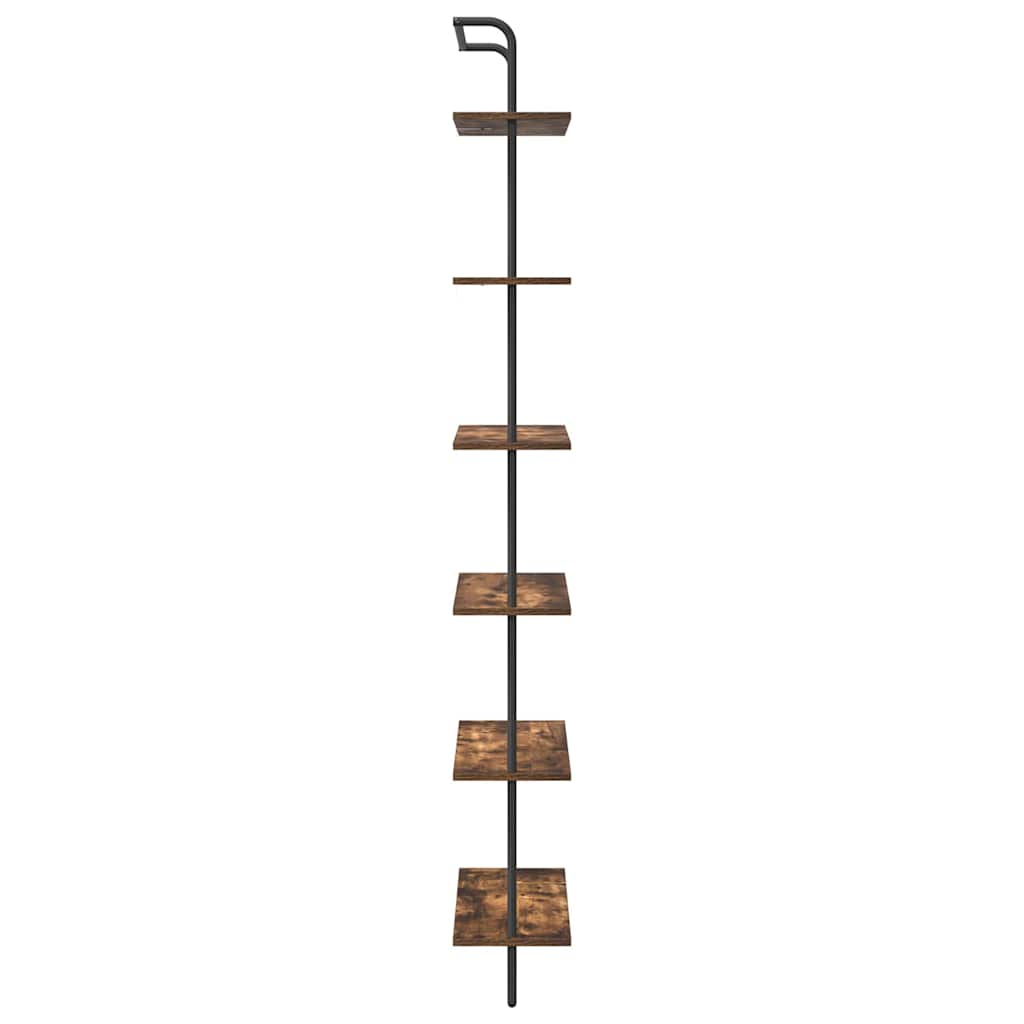 vidaXL Półka na książki Dąb wędzony 60 x 24 x 203 cm
