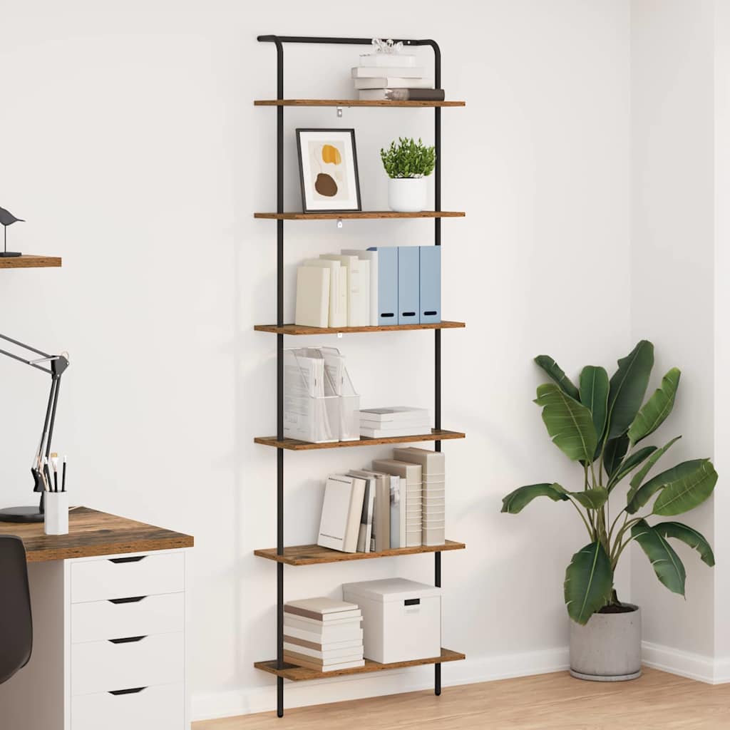 vidaXL Półka na książki 6 poziomy 60 x 24 x 203 cm Drewno inżynieryjne