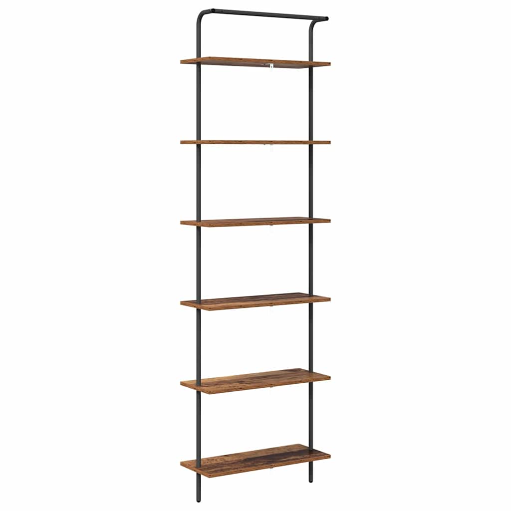 vidaXL Półka na książki 6 poziomy 60 x 24 x 203 cm Drewno inżynieryjne