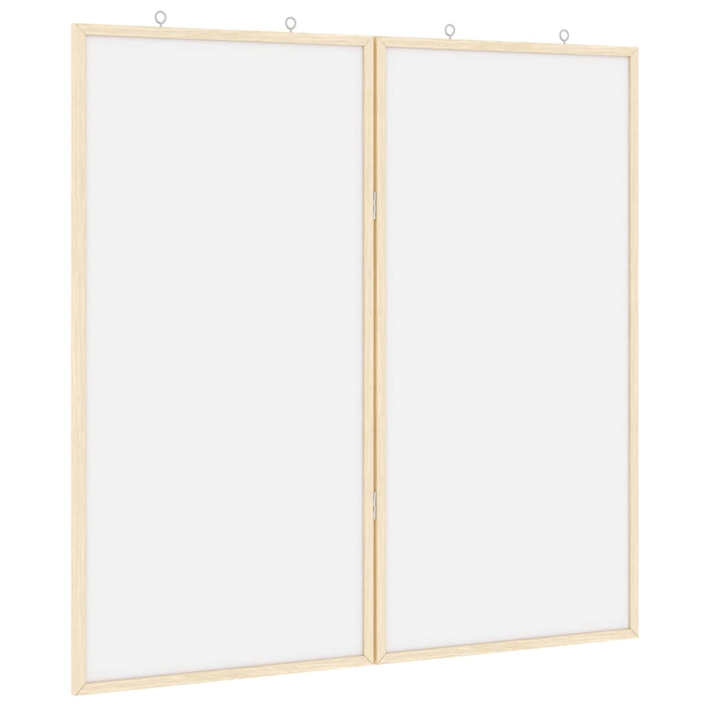 vidaXL Tablica informacyjna Biały 80 x 80 x 1.4 cm Lite drewno sosnowe