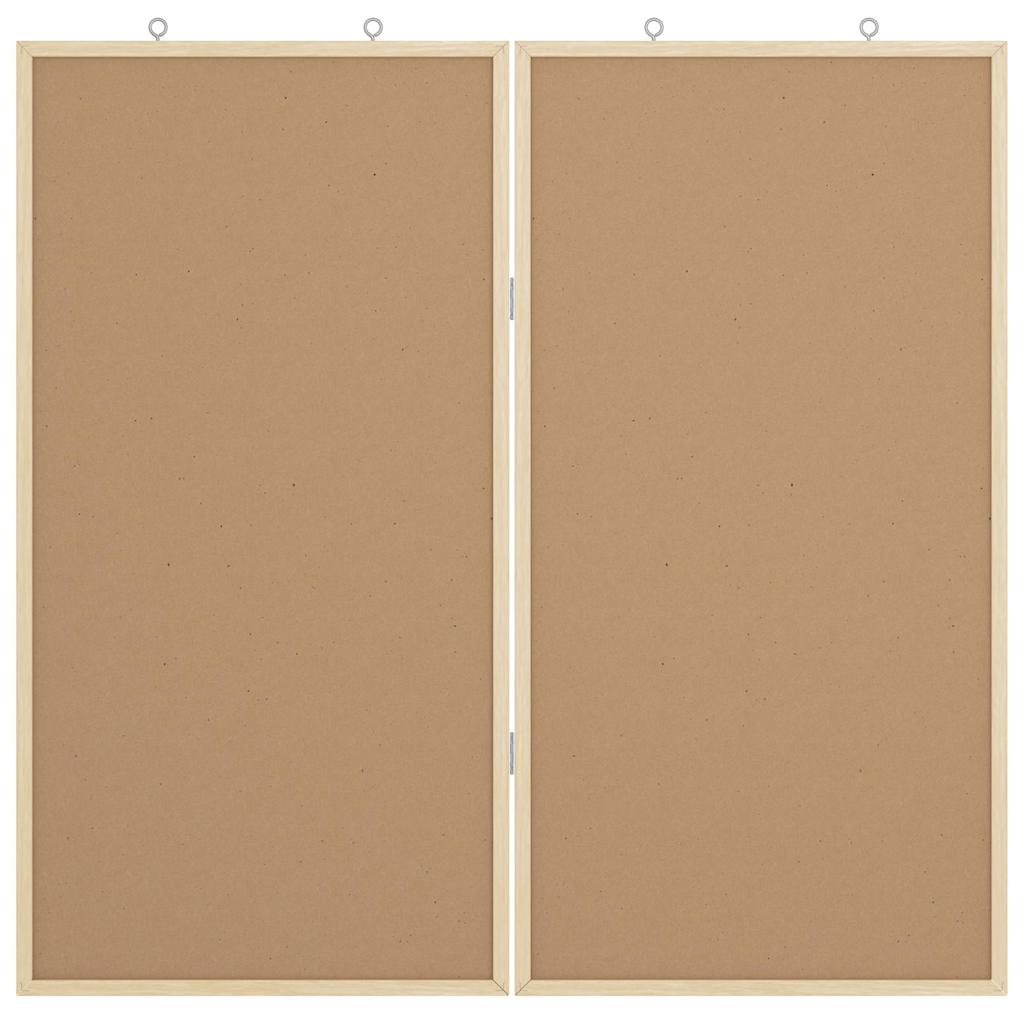 vidaXL Tablica informacyjna Biały 80 x 80 x 1.4 cm Lite drewno sosnowe