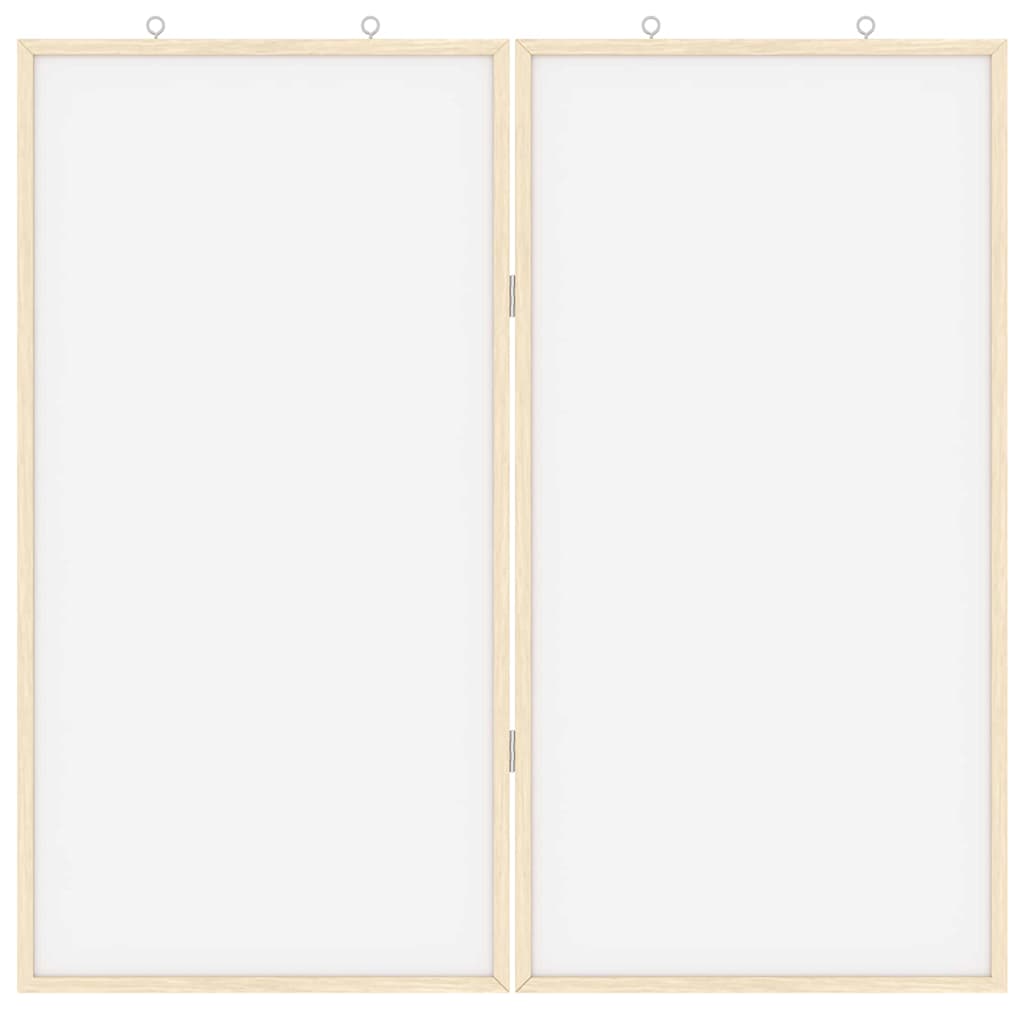 vidaXL Tablica informacyjna Biały 80 x 80 x 1.4 cm Lite drewno sosnowe