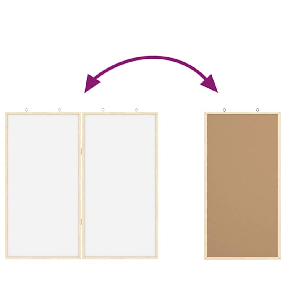 vidaXL Tablica informacyjna Biały 80 x 80 x 1.4 cm Lite drewno sosnowe