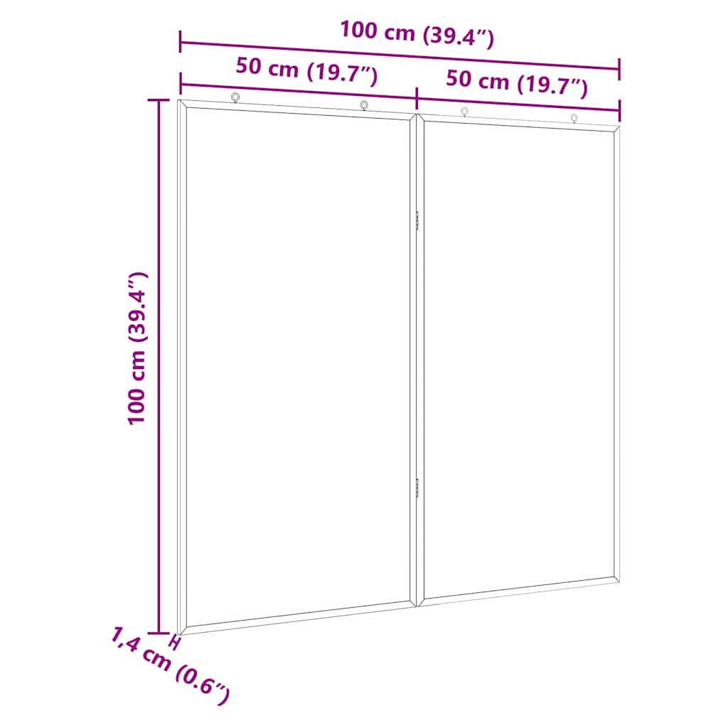 vidaXL Tablica informacyjna Biały 100 x 100 x 1,4 cm