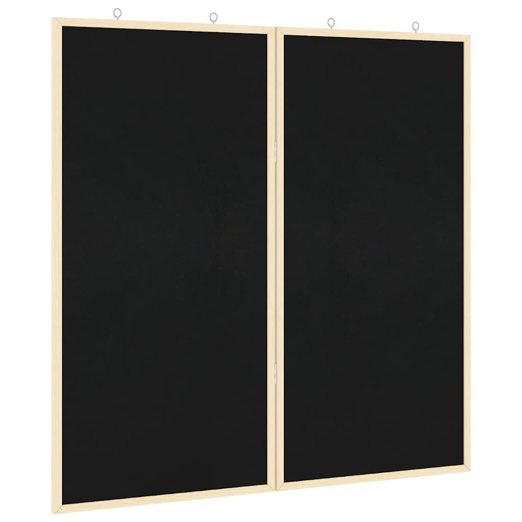 vidaXL Tablica informacyjna Czarny 80 x 80 x 1.4 cm