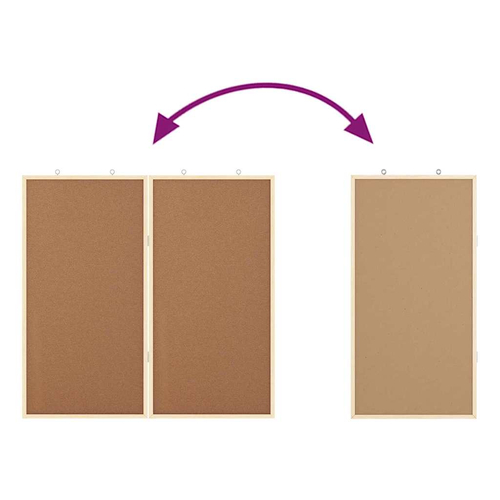 vidaXL Tablica informacyjna Brązowy 80 x 80 x 1.4 cm