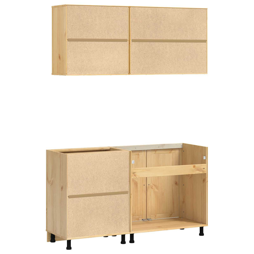 vidaXL Szafkowy z półką SKI 4 pcs Miodowy Brąz Lite drewno sosnowe