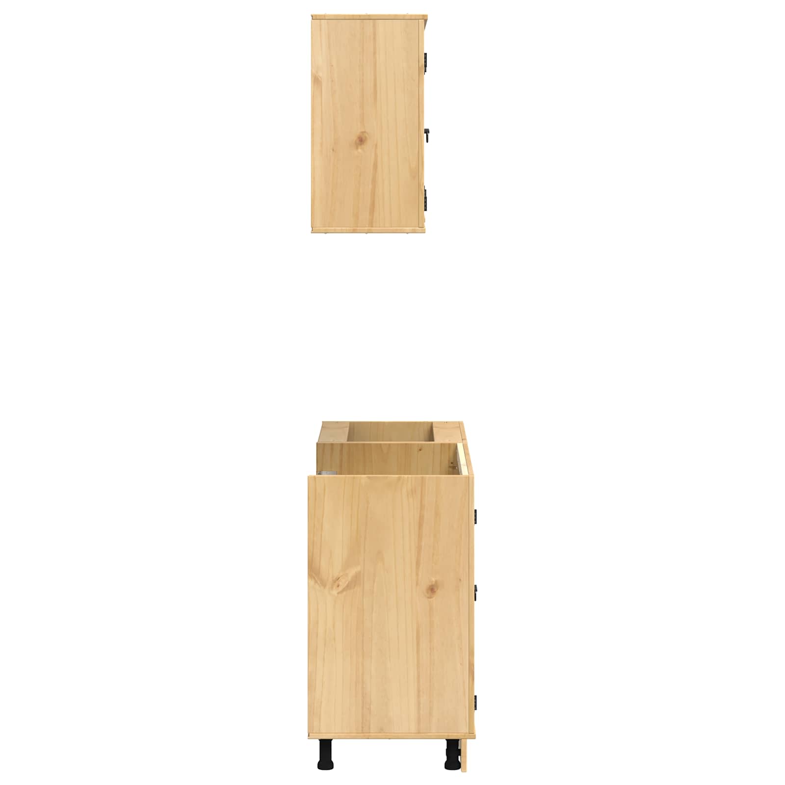 vidaXL Szafkowy z półką SKI 4 pcs Miodowy Brąz Lite drewno sosnowe