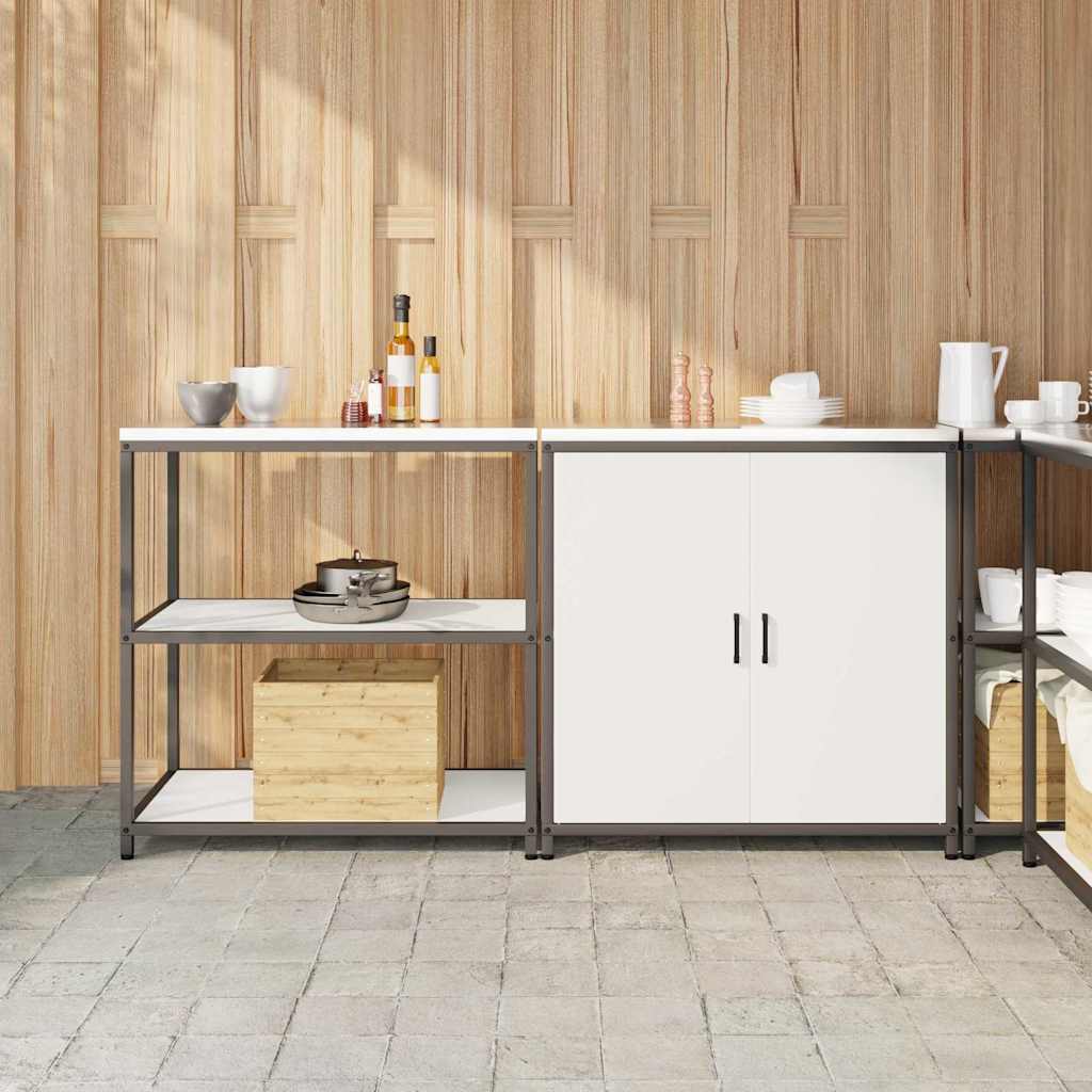 vidaXL Zestaw do przechowywania w kuchni HATTEM 2 pcs Biały
