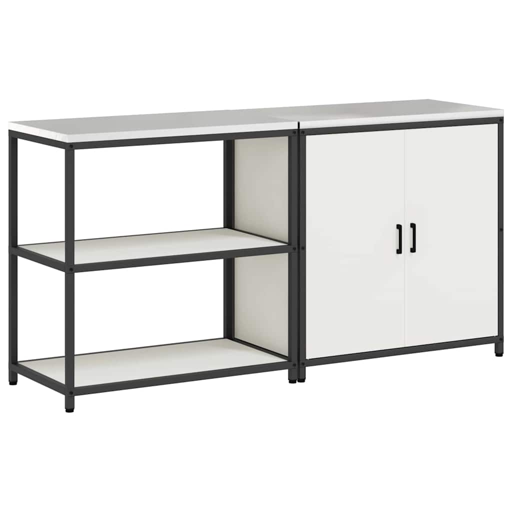 vidaXL Zestaw do przechowywania w kuchni HATTEM 2 pcs Biały