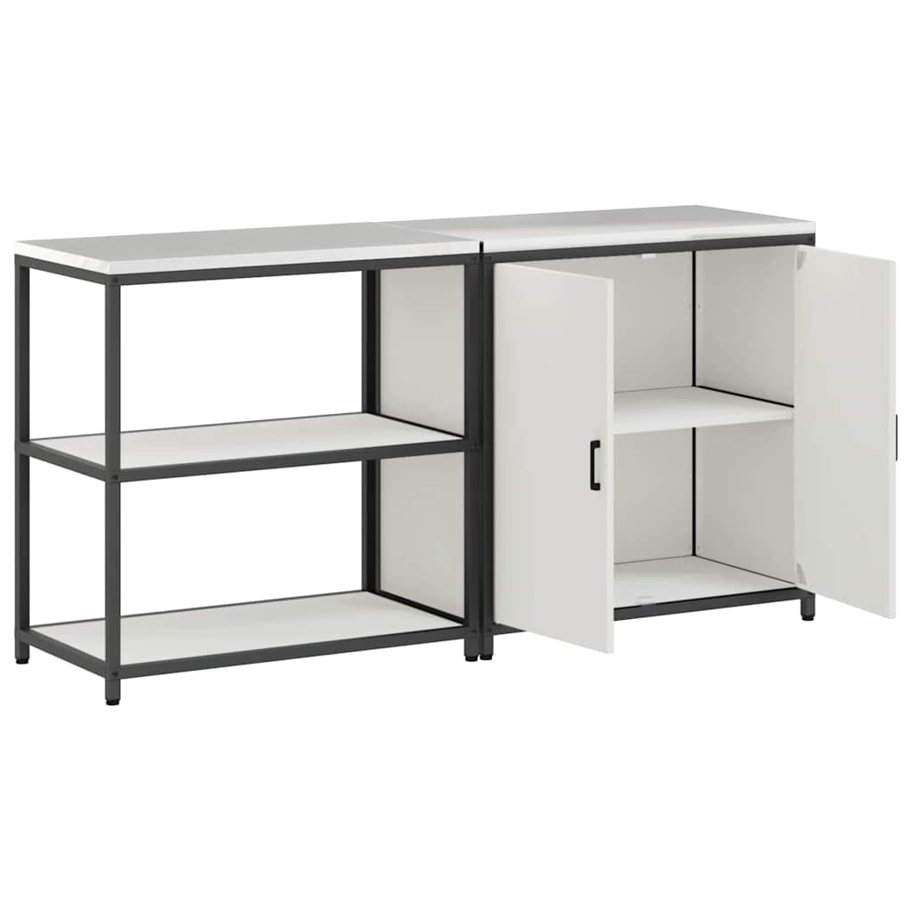 vidaXL Zestaw do przechowywania w kuchni HATTEM 2 pcs Biały