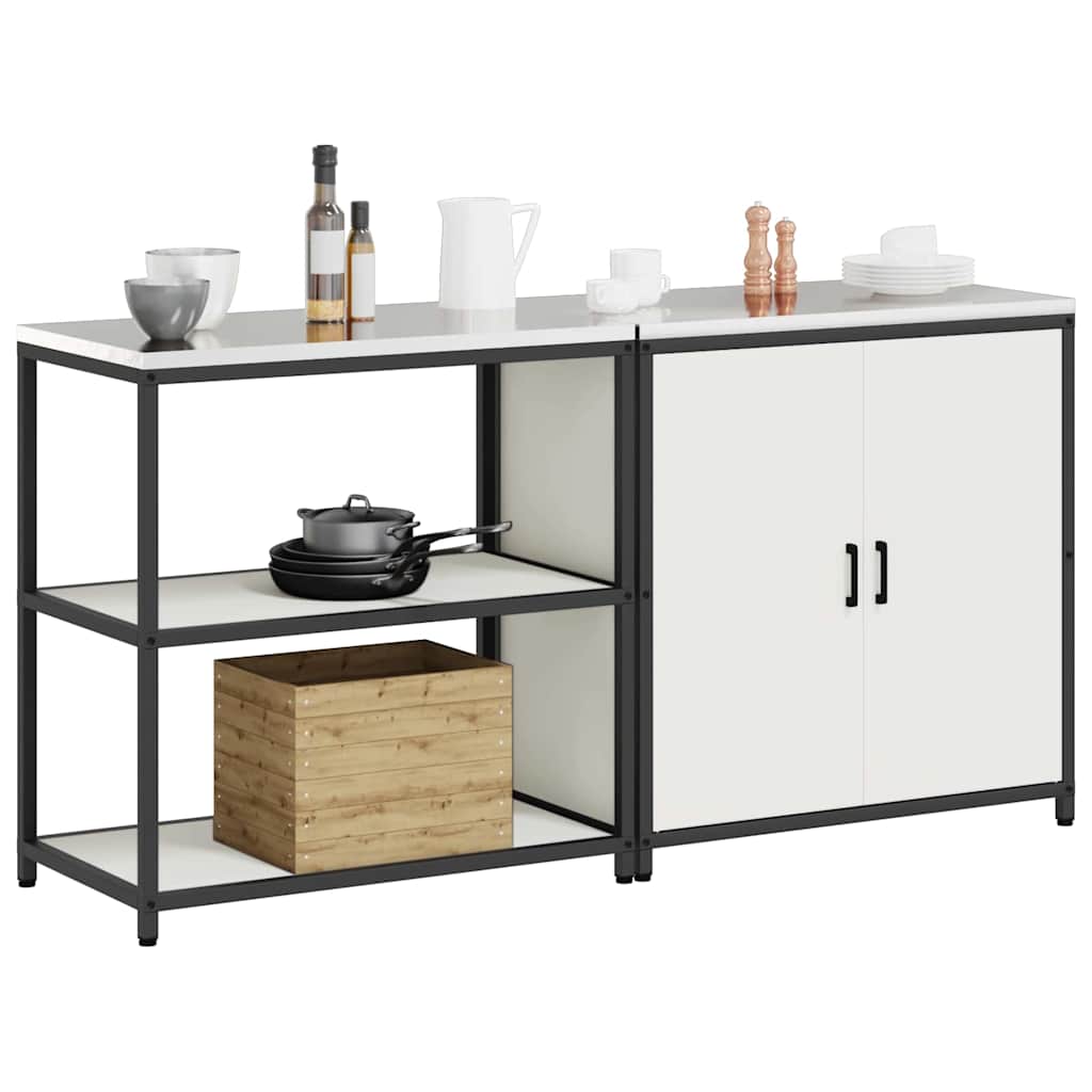 vidaXL Zestaw do przechowywania w kuchni HATTEM 2 pcs Biały