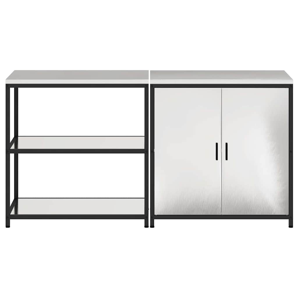 vidaXL Zestaw do przechowywania w kuchni HATTEM 2 pcs srebrny